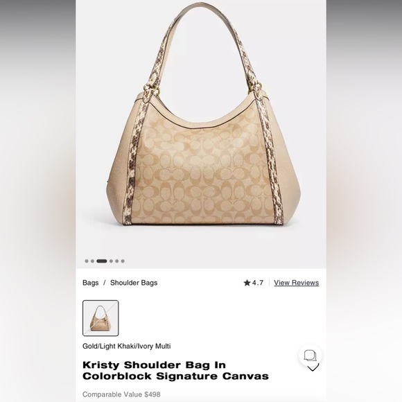 COACH Kristy Shoulder Bag in Colorblock Signature Canvas *BRAND NEW* - Picture 3 of 6